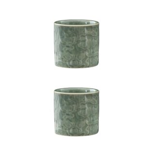 Ceramic Espresso Cups Set of 2 - 3oz Demitasse Cups for Coffee & Tea