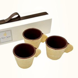Edible Chocolate-Lined Wafer Coffee Cups - 5 Count