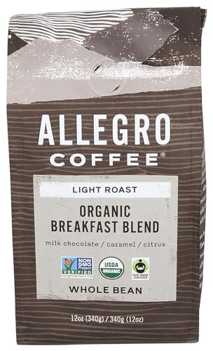 Allegro Coffee Organic Breakfast Blend Whole Bean Coffee