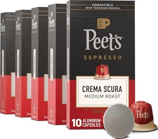 Peet's Coffee Medium Roast Espresso Capsules - Crema Scura Intensity 9