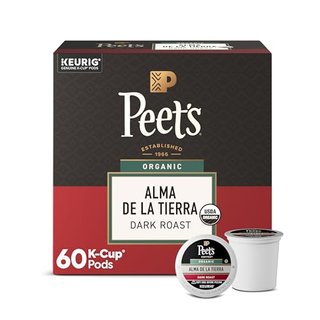 Peet's Organic Dark Roast Keurig K-Cup Pods - Alma de la Tierra