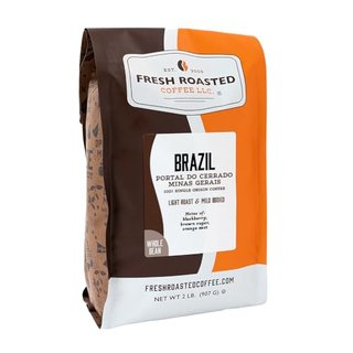 Fresh Roasted Coffee, Brazil Minas Gerais, Light Roast, Whole Bean