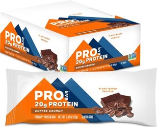 PROBAR Plant-Based Protein Bars – 20g Protein, Gluten Free, Non-GMO, Dairy Free Vegan Snack, No Sugar Alcohols, Whole Food Ingredients, Post Workout Energy Bar for Active Lifestyles (Coffee Crunch, 12 Count)