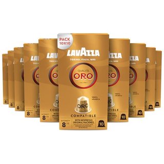 Lavazza Qualita Oro Nespresso Compatible Capsules - 100 Count