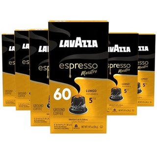 Lavazza Espresso Maestro Lungo Aluminum Capsules - 100% Arabica (60 Capsules)