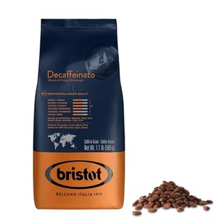 Bristot Decaf Italian Coffee Beans – Medium Roast Whole Espresso Beans
