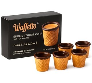 Waffetto Edible Coffee Cups - Chocolate-Lined Cookie Cups