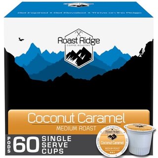 Roast Ridge Single Serve Coffee Pods, Medium Roast, Coconut Caramel