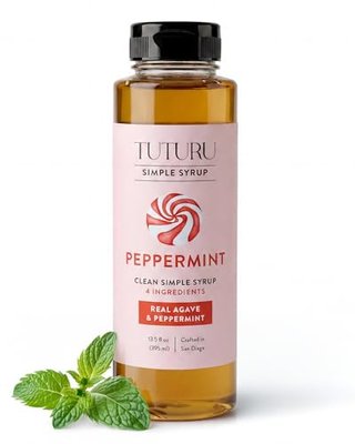 Peppermint Agave Simple Syrup for Coffee and Cocktails