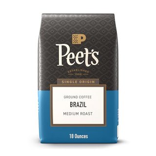 Peet's Medium Roast Ground Coffee - Single Origin Brazil