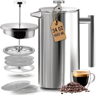 Utopia Kitchen 304 Grade Stainless Steel French Press Coffee Maker