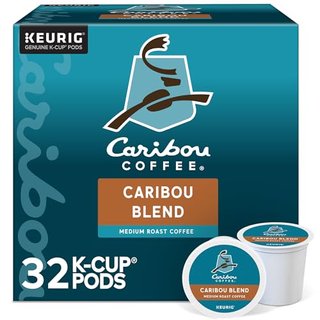 Caribou Blend Keurig K-Cup Pods, Medium Roast Coffee, 32 Count