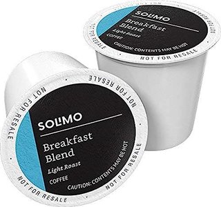 Solimo Light Roast Coffee Pods, Breakfast Blend, 100 Count