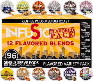 InfuSio Flavored Coffee Pods Variety Pack – 96 Count