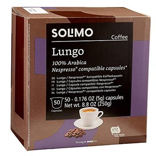 Solimo Lungo Coffee Capsules Compatible with Nespresso