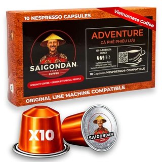 Adventure Vietnamese Coffee Capsules – Light Espresso Roast 100% Robusta