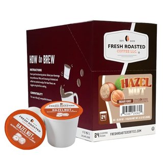 Fresh Roasted Coffee, Hazelnut, Flavored Coffee Pods, 24 Count