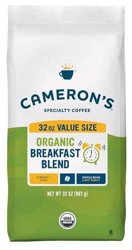 Cameron's Organic Breakfast Blend Whole Bean Coffee