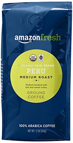 Organic Fair Trade Peru Ground Coffee, Medium Roast