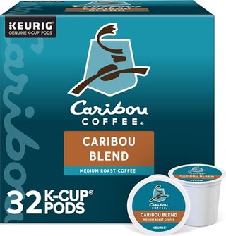 Caribou Blend Keurig K-Cup Pods, Medium Roast Coffee, 32 Count