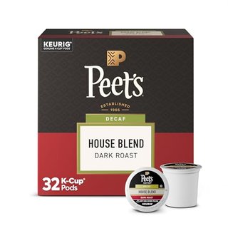 Peet's Dark Roast Decaf House Blend Single-Serve Pods