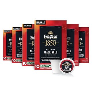 Folgers 1850 Black Gold Dark Roast Coffee K-Cup Pods