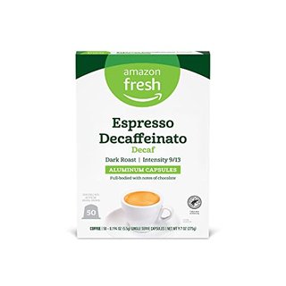 Amazon Fresh Decaffeinato Dark Roast Espresso Capsules