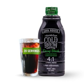 JAVA HOUSE Cold Brew Coffee, Decaf Colombian Liquid Concentrate