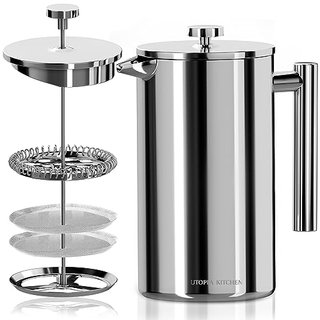Utopia Kitchen Stainless Steel French Press Coffee Maker