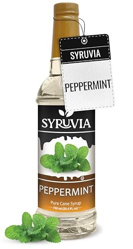 Syruvia Peppermint Syrup for Coffee and Beverages