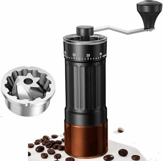 Portable Manual Coffee Grinder with Stainless Steel Conical Burr