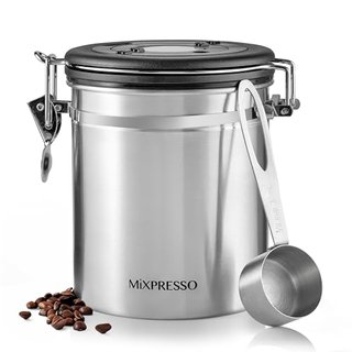Mixpresso 16 Oz Stainless Steel Coffee Canister