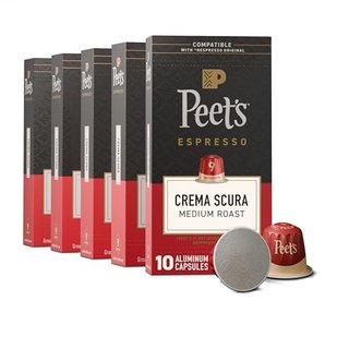 Peet's Coffee Medium Roast Espresso Capsules - Crema Scura Intensity 9