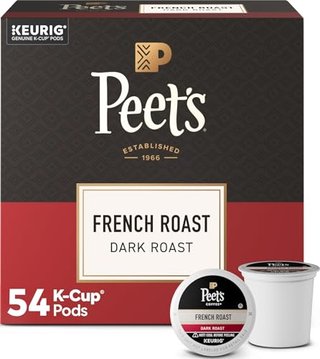 Peet's French Roast Dark Roast Keurig K-Cup Pods - 54 Count