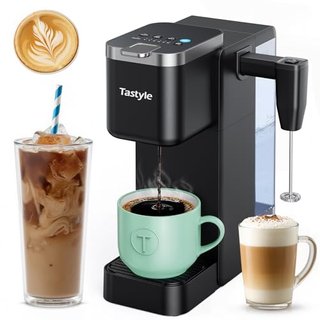 Tastyle Single Serve Coffee Maker with Built-in Milk Frother