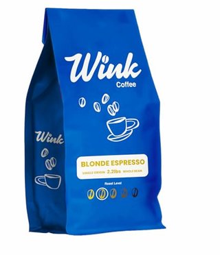 Wink Coffee Blonde Espresso, Light Roast Whole Bean Coffee
