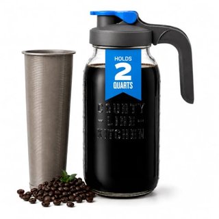 County Line Kitchen 64oz Cold Brew Coffee Maker with Leak Proof Lid - Gray
