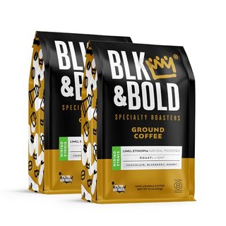 BLK & Bold Ground Coffee, Limu Ethiopia Single Origin Premium Light Roast