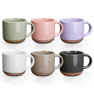 Gencywe Morandi Color Ceramic Mini Espresso Cups Set of 6