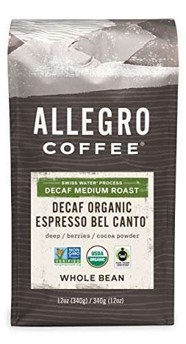 Allegro Coffee Decaf Organic Espresso Bel Canto Whole Bean Coffee