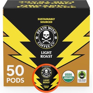 Death Wish Organic & Fair Trade Light Roast Coffee Pods