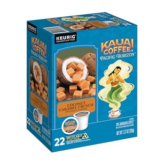 Kauai Coffee K-Cup Pods – Medium Roast Coconut Caramel Crunch
