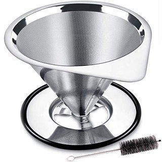 LHS Pour Over Coffee Dripper Stainless Steel Filter