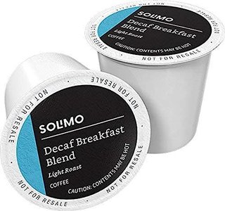 Solimo Decaf Light Roast Coffee Pods Breakfast Blend