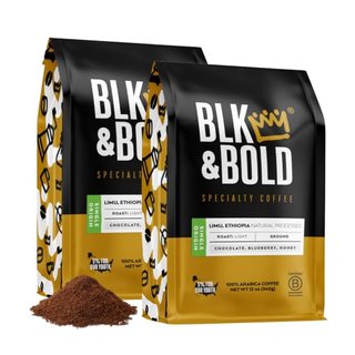 BLK & Bold Ground Coffee, Limu Ethiopia Single Origin Premium Light Roast