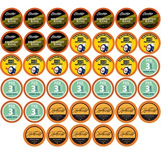 Two Rivers Coffee Light Roast Coffee Pods Assorted Sampler Pack, 40 Count
